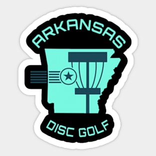 Arkansas Disc Golf - Shape Light Green Sticker